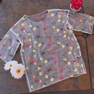sheer floral top
